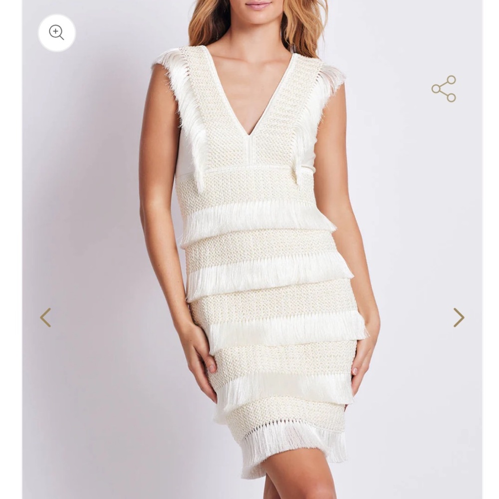PatBO Fringe Dress in Ivory size XS - Picture 1 of 5